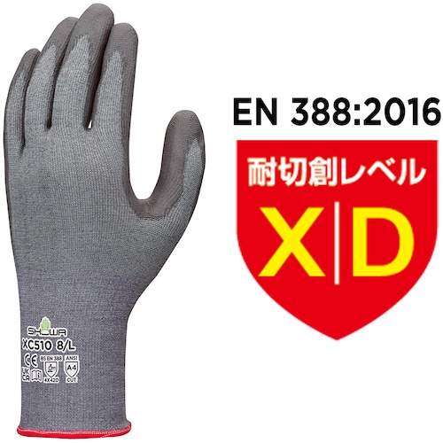 SHOWA 耐切創手袋 XC510 フォルテックスウレタンパーム手袋 Mサイズ【XC510-M】