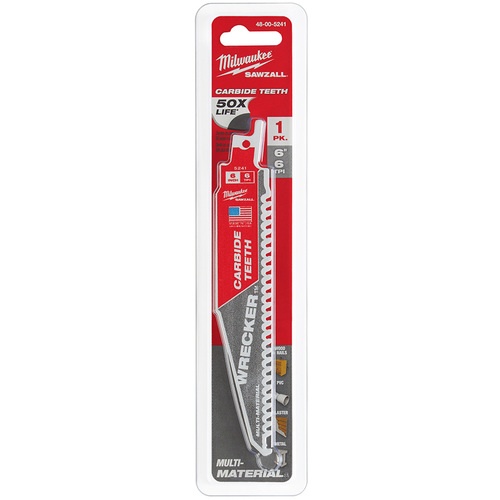 milwaukee WRECKER 解体用カーバイドレシプロソーブレード 6 TPI 152mm(1本)【48-00-5241】