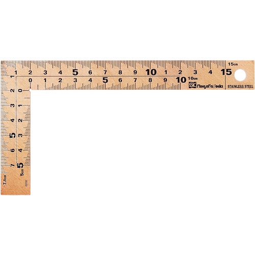 SK 金曲尺 15cm 快段目盛 厚手広巾 ピンクゴールド【PGMT-15CKD】