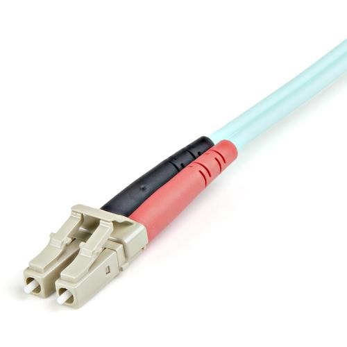光ファイバーケーブル/1m/OM3準拠/50/125/LC-LC/LSZH/アクア/光配線 マルチモード光パッチコード【A50FBLCLC1】