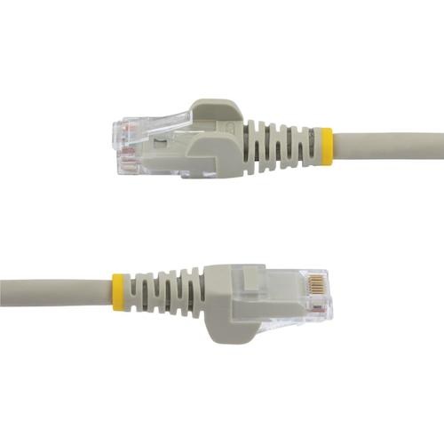 カテゴリ6 LANケーブル/2m/グレー/10GbE 650MHz/ハロゲンフリー/ツメ折れ防止機構付/CAT6【N6LPATCH2MGR】