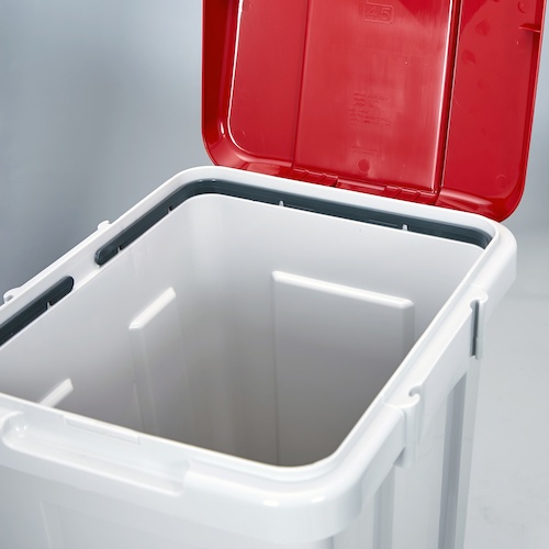TRUSCO Rジョイント分別ボックス 45L フタ色レッド(赤色)【TRJ01A】