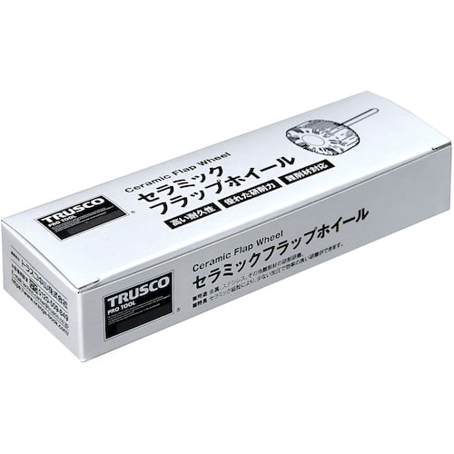 TRUSCO セラミックフラップホイール 軸径3mm #80 外径10×幅5×軸長30 (10個入)【TCF1005-CE-80】