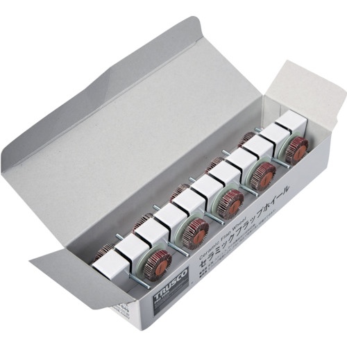 TRUSCO セラミックフラップホイール 軸径3mm #120 外径20×幅5×軸長30 (10個入)【TCF2005-CE-120】