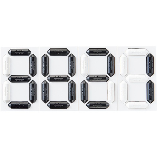 緑十字 くるっと3Dデジタル数字札 KDS-202 4個セット 88×53×16mm 裏面テープ付き【413204】