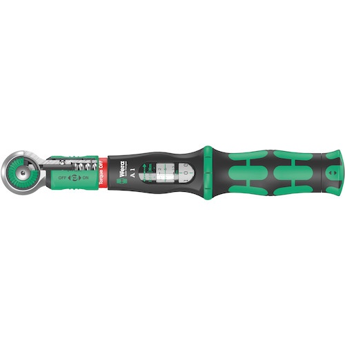 Wera 空転式トルクレンチ(プリセット型) A1セーフトルク 2～12Nm 1/4ソケットセット【343972】