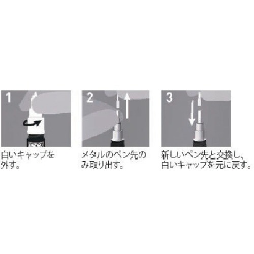 Pebeo セタカラーレザー(革用)マーカー用 ペン先替え 3個入り【295689】