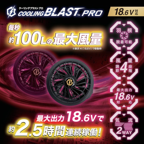 リンクサス COOLING BLAST PRO 18.6V対応 薄型ブラシレスファンセット【LX-6700FCZ2】