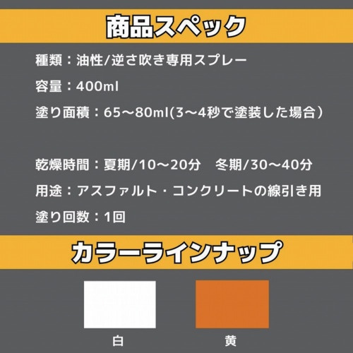 アトムペイント ハードラインスプレーEasy 400ML 白【00001-12130】