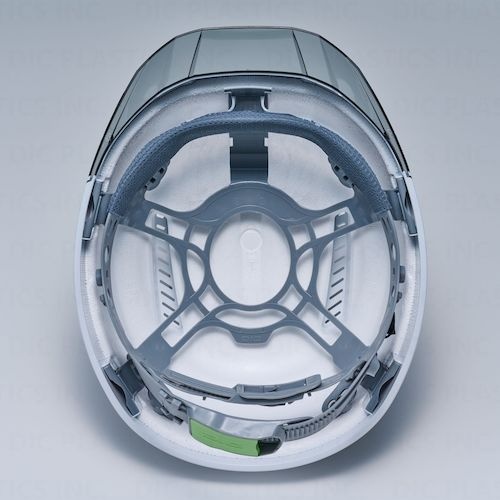 DIC 超軽量 透明バイザーヘルメット AA23-CV KP 白/ブルー【AA23-CV-HA8-KP-W/B】