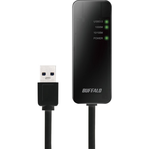 BUFFALO Giga対応 Type-A USB3.2(Gen1)用LANアダプター ブラック【LUA5-U3-AGTE-BK】