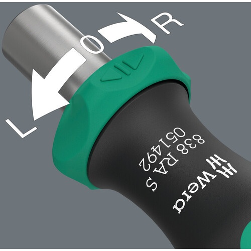 Wera 838 RA S ラチェット機能付き差替式ビットホルダー 6.35mm【51492】