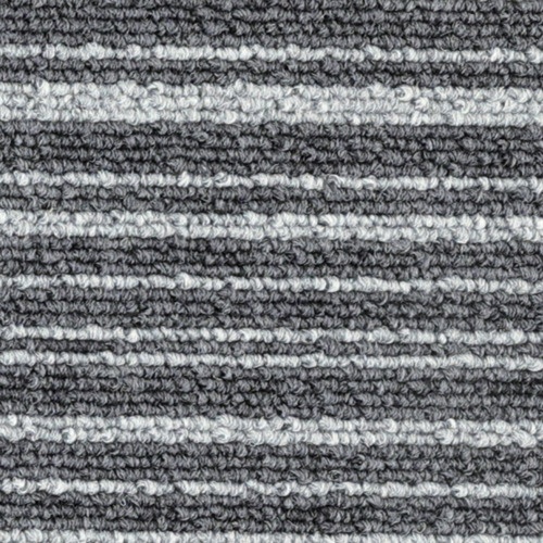 大島屋 日本製タイルカーペット ストライプグレー 50×50cm【STCS-02】