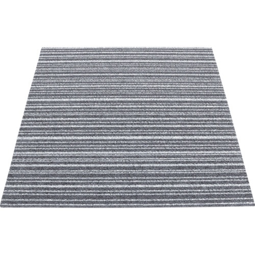 大島屋 日本製タイルカーペット ストライプグレー 50×50cm【STCS-02】