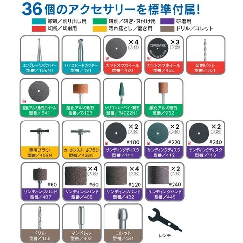 ドレメル マイクログラインダー ハイスピードロータリーツール4000【4000-3/36JZ】
