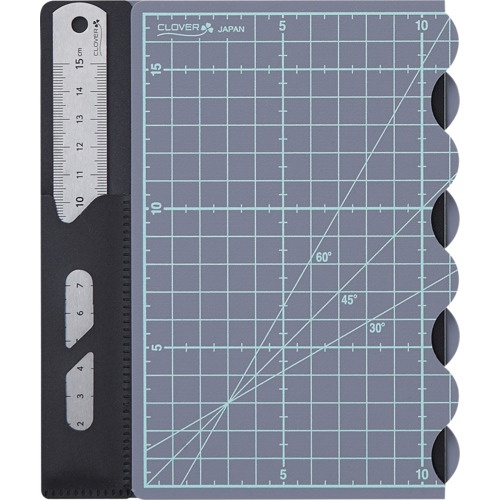 CLOVER カッティングマットE B5折りたたみ・定規付【57-857】