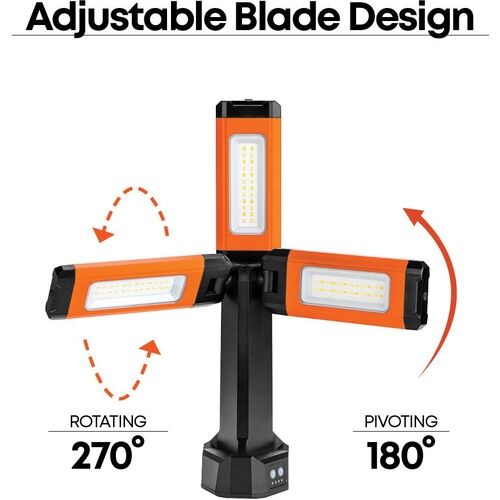 GROZ 充電式LEDワークライト トリプルヘッド 2000lm【LED/685】