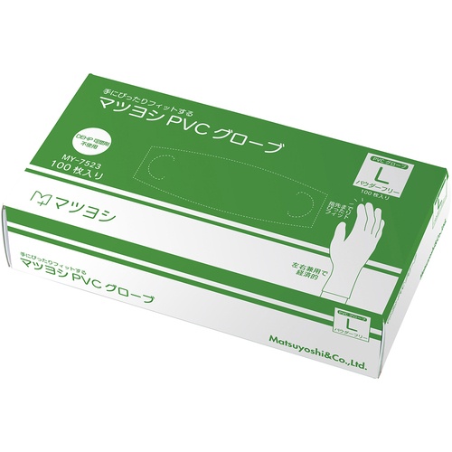 マツヨシ PVCグローブパウダーフリーL 100枚入【25326602】