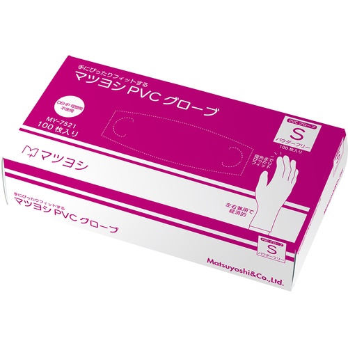 マツヨシ PVCグローブパウダーフリーS 100枚入【25326600】