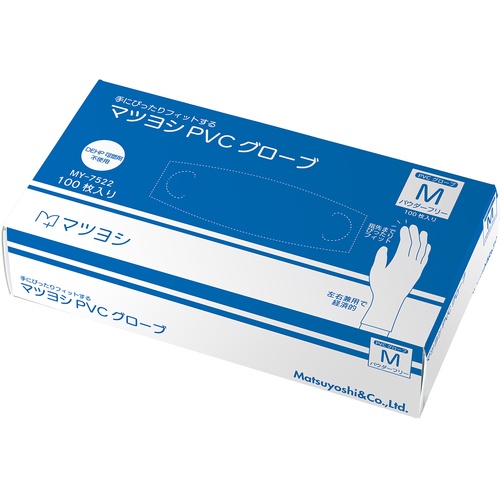 マツヨシ PVCグローブパウダーフリーM 100枚入【25326601】