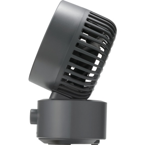RHYTHM 卓上扇風機 静音 小型 USB給電式 自動首振り 強力 DCモーター 2重反転ファン デスクファン お手入れ簡単 Silky Wind Mini ダークグレー【9ZF038RH82】