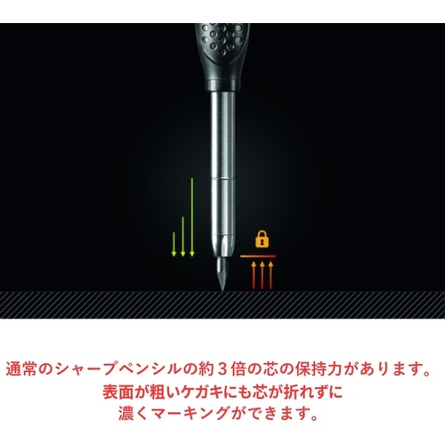 ピカマーカー 建築用シャープペンシルDry 丸芯2.8mm 黒2B ブリスターパック【3030SB03】