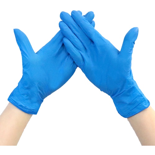 KOKUGO 使い捨てニトリル手袋 teniifit NITRILE ピュアブルー No.1500 L 200枚入【104-99603】
