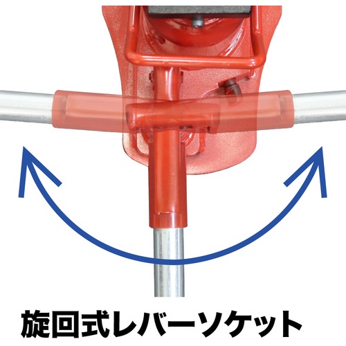 イーグル 低床・レバー回転・安全弁付爪つきジャッキ 爪能力3t 爪ロングタイプ【ET-060L】