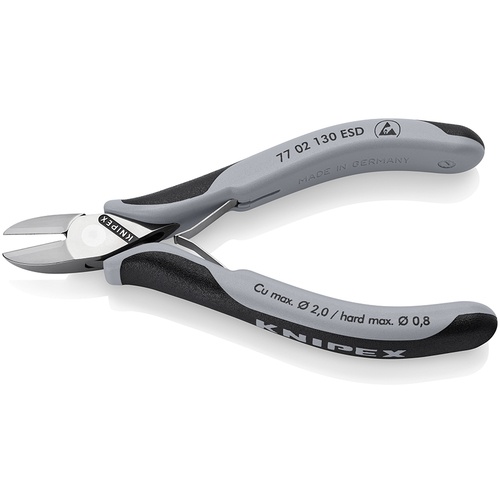KNIPEX 精密用ニッパー 静電気対策タイプ 130mm【7702-130ESD】