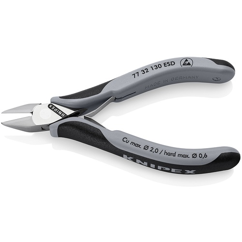 KNIPEX 精密用ニッパー 静電気対策タイプ 130mm【7732-130ESD】