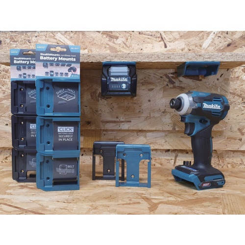 ステルスマウント バッテリーマウントマキタ40VXGT用(6個入り)ブルー【BM-MK40-BLU-6】