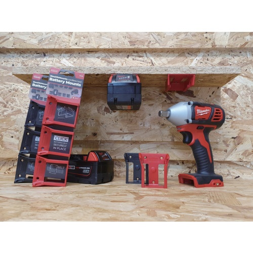 ステルスマウント バッテリーマウントミルウォーキーM18用(6個入り)レッド【BM-MW18-RED-6】