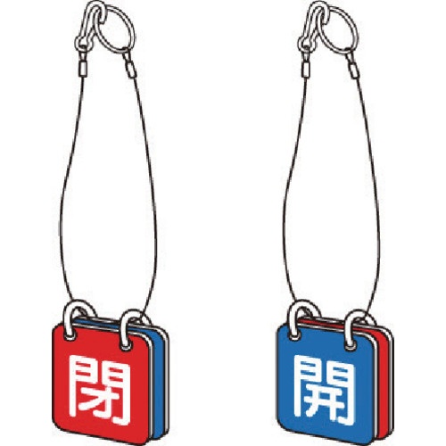 ユニット 両面用表示板 マグネット青開赤閉 857-60 ユニット製｜電子