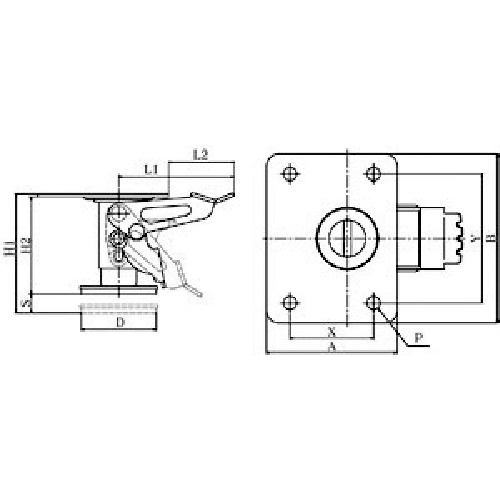 ユーエイ ユーエイロック ELOCK型 取付寸法67×103【ELOCK-75】