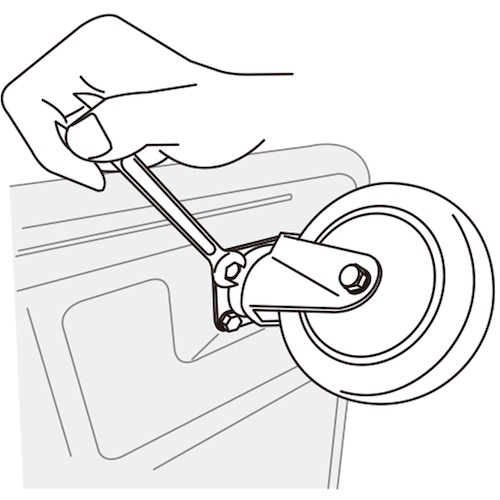 ユーエイ プレート式 自在 キャスター エラストマー 車輪径100mm ストッパー付き SILENTタイプ SFHG-DS型 取付寸法82×40【SFHG-100SELDS】