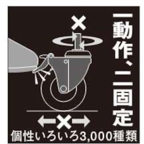 ハンマー ねじ込み旋回式ゴム車輪(ナイロンホイール・ボールベアリング)M12 100mm トータルロック【4150MA-RB100】