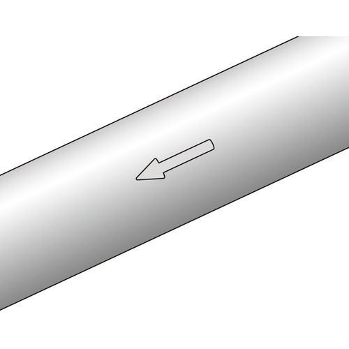 緑十字 配管方向表示ステッカー →蛍光緑矢印 貼矢22 20×70mm 10枚組 エンビ【193422】