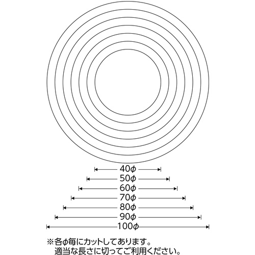 緑十字 マーキング用ステッカー(ゲージマーカーステッカー) 緑 マーキング-100G 内径40-90mmΦ 10枚組 PET【208501】