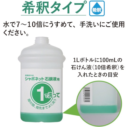 サラヤ 手洗い石けん液 シャボネット石鹸液 1KG【23200】