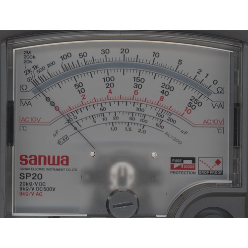 SANWA アナログマルチテスタ ハードケース付き【SP20/C】