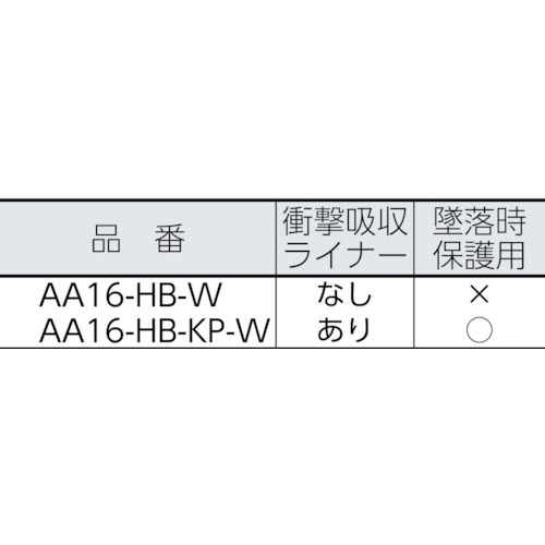 DIC AA16-W-HB型ヘルメット 白【AA16-HB-W】