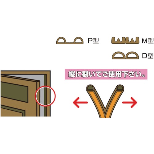 光 戸当りクッションテープ P型グレー【KPG60-200】