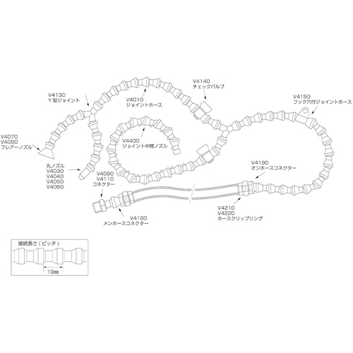 VARIO レグロム・バリオシステム 1/4″ ジョイントホース【V4010】