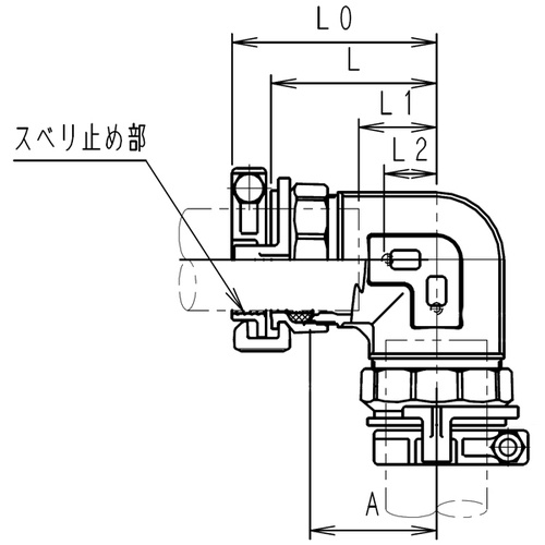 SKカワニシ ポリエチレン管用継手 SKXエルボP40【SKX-L-P40】