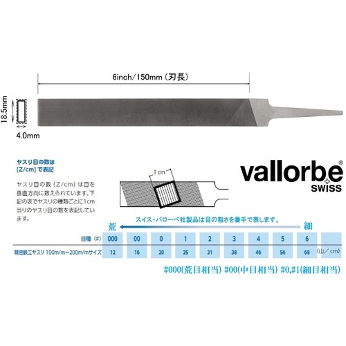 Vallorbe LP1163 平 150mm #2【LP1163-6-2】