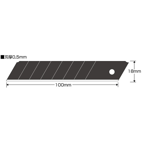 KDS カッターナイフ用替刃 鋭黒刃大110枚入【LB-110BHN】