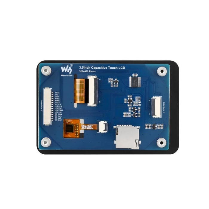 Waveshare 3.5型静電容量式タッチスクリーンディスプレイ(320 x 480 SPI/I2C接続)【WAVESHARE-29318】