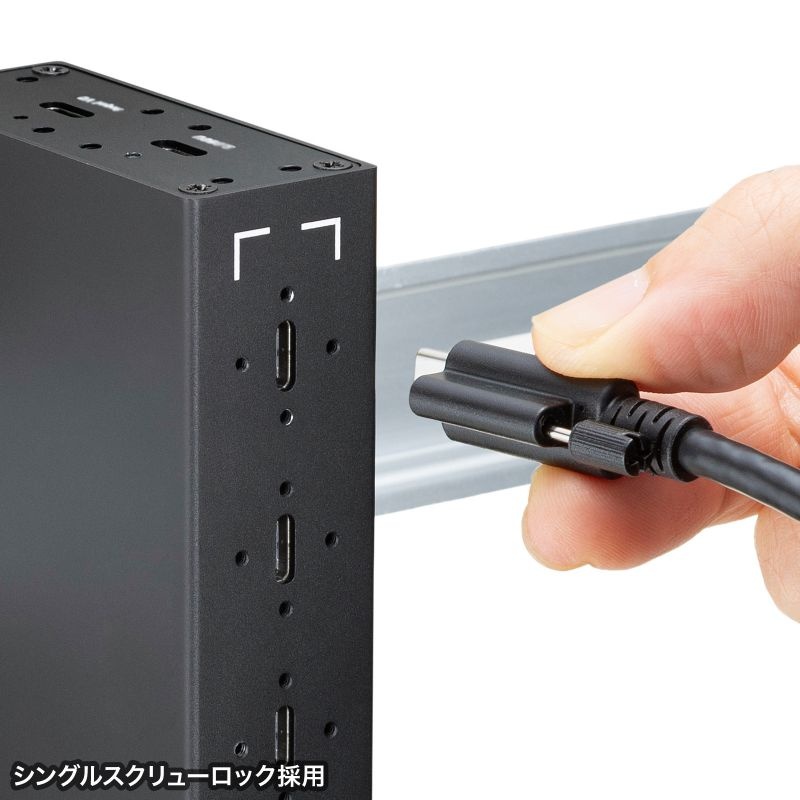 USB20Gbps Type-Cケーブル(シングルスクリューロック・240W・2m)【KU-20GCCPESSL20】