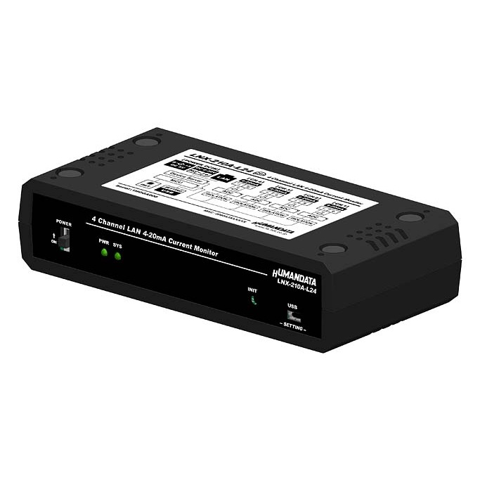 4CH 独立絶縁型 LAN 4-20mA 電流モニタ【LNX-210A-L24】