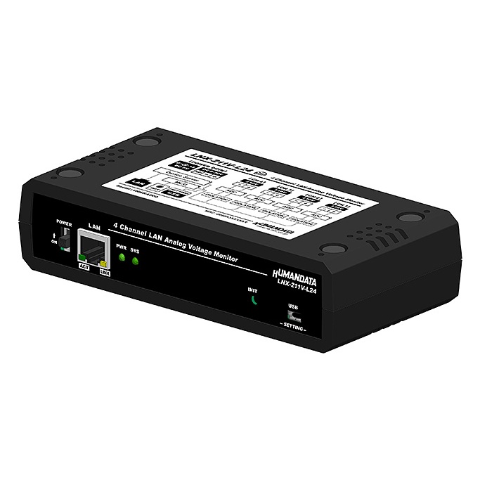4CH 独立絶縁型 LAN アナログ電圧モニタ【LNX-211V-L24】